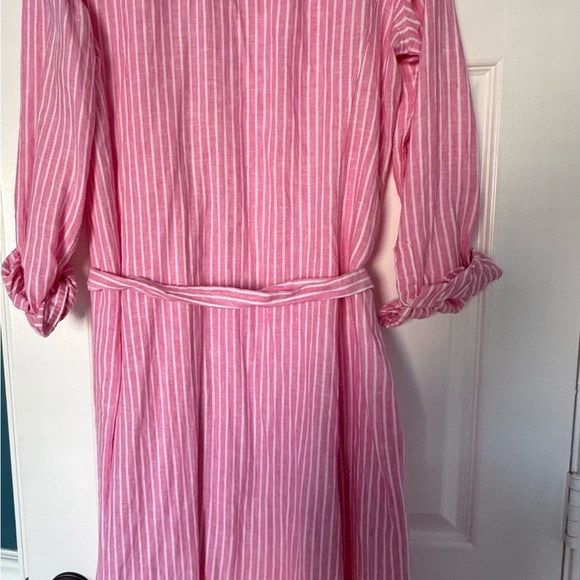 Polo by Ralph Lauren linen Pink Striped woman maxi dress - Picture 7 of 7